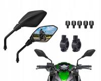 Uniwersalne lusterka motocyklowe z obejmą M8 M10 homologacja czarne