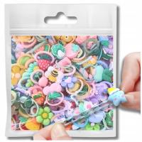 40шт красочных волос ластики махровые резинки набор для девочек