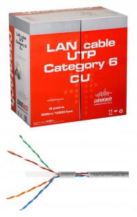 Kabel Przewód UTP LAN cat. 6 Skrętka Sieciowa 305m