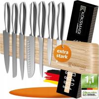 Magnetyczny stojak na noże z bambusa (40 cm) - magnetyczny stojak na noże