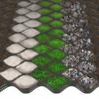 Geokrata 10cm mocna na skarpę parking komórka 22*22cm |3.5m x 3.2m=11.2 m²|