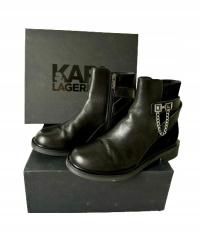 Piękne botki Karl Lagerfeld r. 36 Payton K Link Zip Boot