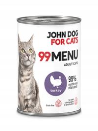 John Dog for Cats Karma mokra 99 MENU dla kota indyk 6x400 g