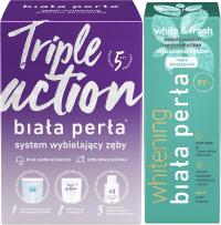 BIAŁA PERŁA TRIPLE ACTION 5 DNI SYSTEM WYBIELAJĄCY + PASTA MORINGA