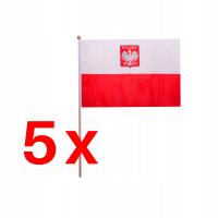 Польский флаг флаг стрелка Орел 11X16CM 5pcs
