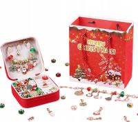 Zestaw prezentowy bransoletka świąteczna charms 68el NA MIKOŁAJKI ŚWIĘTA