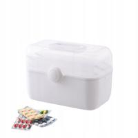 WALIZKA ROZKŁADANA SKRZYNKA ORGANIZER APTECZKA KASETKA PUDEŁKO NA LEKI L