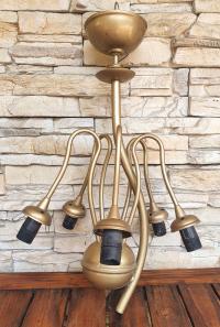 Старинная 5-спицевая стальная антикварная люстра