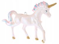 Zawieszka na choinkę 15 x 11 x 3 cm Ozdoba świąteczna JEDNOROŻEC - KREMOWY