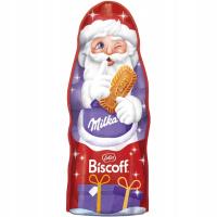 Milka Mikołaj Biscoff Czekoladowy z Ciasteczkami 95g NA PREZENt PACZKA