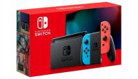Konsola Nintendo Switch Neon Red & Blue - zestaw - Joy con - straps - grip