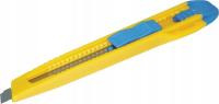 Офисный нож 9 мм с замком синий и желтый
