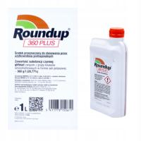 ROUNDUP 360PLUS ГЛИФОСАТ RANDAP 1L ПРЕПАРАТ ДЛЯ НАЗОЙЛИВОГО РАСПЫЛЕНИЯ СОРНЯКОВ