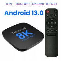 SMART TV BOX 128GB H96 MAX 8K 4K WIFI BLUETOOTH 5.0 OTA DEKODER Android 13