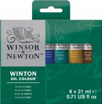 Zestaw farb olejnych Winton - W&N - 6 x 21 ml