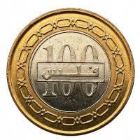 BAHRAIN ( KINGDOM ) 100 FILS 2010 BIMETAL MENNICZA