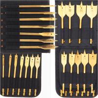 WIERTŁA PŁASKIE PIÓRKOWE ŁOPATKOWE DO DREWNA PŁASKIE ŁOPATKOWE 16szt 6-38mm