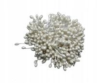 Pręciki do kwiatków błyszczące 3 mm 300 sz perłowe