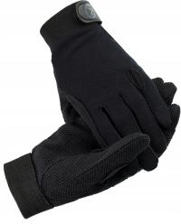Перчатки для верховой езды Horze Basic черные года.S