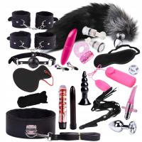 НАБОР БДСМ 23 ЭЛЕМЕНТОВ ВИБРАТОР ПРОБКА