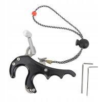 Uchwyt na 4 palce do łucznictwa, łuk ze stopu aluminium, spust na kciuk, do