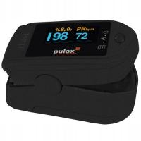 Pulsoksymetr napalcowy PULOX PO-200A z alarmem czarny
