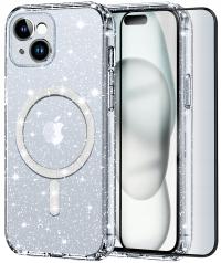 Etui do Apple iPhone 15 BROKATOWE do MagSafe CLEAR SHINE Szkło na ekran