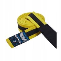 Ground Game Pas do BJJ dla dzieci Żółty z czarną belką K3 Yellow-Black