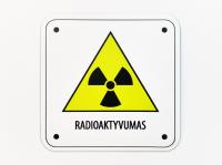 RADIOACTYVUMAS - магнит на холодильник, литовский знак (радиоактивность)