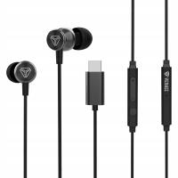 Słuchawki Przewodowe z Mikrofonem USB-C Yenkee YHP 505BK Kabel 1,2m CZARNE