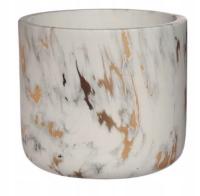 Керамическая оболочка цветочного горшка 14 x 12,5 см белый мрамор