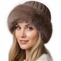 ЖЕНСКАЯ ЗИМНЯЯ СТИЛЬНАЯ МОДНАЯ ЭЛЕГАНТНАЯ ТЕПЛАЯ ШАПКА ИЗ ИСКУССТВЕННОГО МЕХА