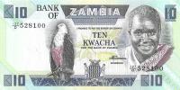 Banknot 10 Kwacha 1986 - UNC Zambia
