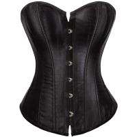 Женский корсет D-Look, черный атласный корсет с завязками, обычный черный
