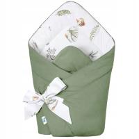 Rożek niemowlęcy otulacz zawiązywany bawełna velvet