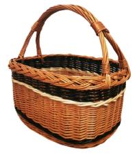 B. сильная корзина плетеная корзина для покупок, грибы