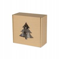 Pudełko świąteczne 200x200x100mm EKO CHOINKA F427