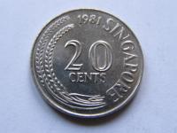 SINGAPUR SINGAPURA 20 CENTS 1981 ROK !!!!!!!! 1741