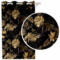 Драпировка монстера золотые листья занавески 145X250