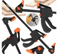 ЗАЖИМ СТОЛЯРНЫЙ ЗАЖИМ РУЧКА ОДНОРУЧНАЯ 450 ММ РЫЧАЖНАЯ ДЕРЕВЯННАЯ ПРЯЖКА