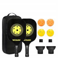 Pickleball Set - 2 палитры, шары и сборщик шаров, желтый и черный