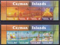 KAJMANY** Mi 536-43 paski, Boże Narodzenie