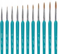 Кисти для рисования художественные точные профессиональные кисти набор 11шт