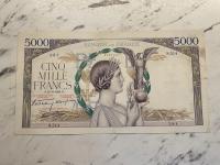 Francja - 5000 franków - 1939 - rzadki