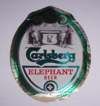 этикетка с пивом антиквариат Carlsberg Elephant Beer слон