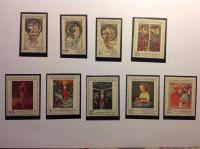 Czechosłowacja 9 znaczków czystych z 1969 roku malarstwo