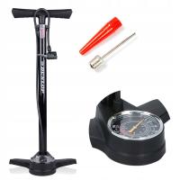 Pompka podłogowa Dunlop warsztatowa rowerowa manometr Dunlop 12 BAR czarny