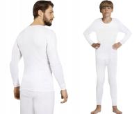 2XL - BIAŁY POLSKI podkoszulek z długim rękawem bluzka 100% BAWEŁNA - XXL