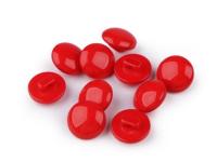 Guzik prosty na stopce 12,5mm / CZERWONY / 10szt.