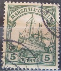 Marschall Isl. kolonia niemiecka stary znaczek (6/9
